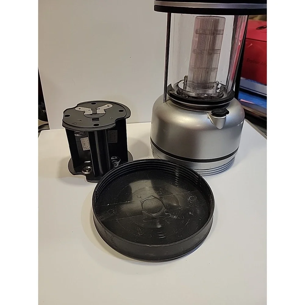 Jeep Battery Operated LED Silver Lantern Camping Light